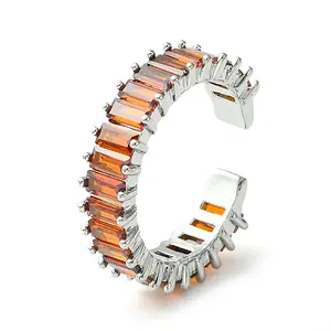 Brass Micro Pave Cubic Zirconia Ring