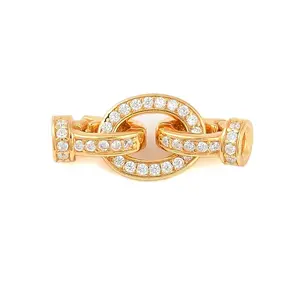 925 Sterling Silver Micro Pave Clear Cubic Zirconia Fold Over Clasps