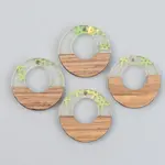 Transparent Resin & Walnut Wood Pendants