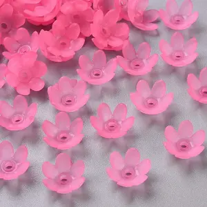 Frosted Acrylic Bead Caps