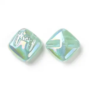 Rainbow Iridescent Plating Acrylic Beads