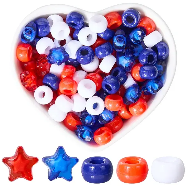 900Pcs Independence Day Themed Plastic Beads Sets