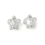 Brass Micro Pave Cubic Zirconia Beads