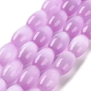 Macaron Color Natural Selenite Beads Strands