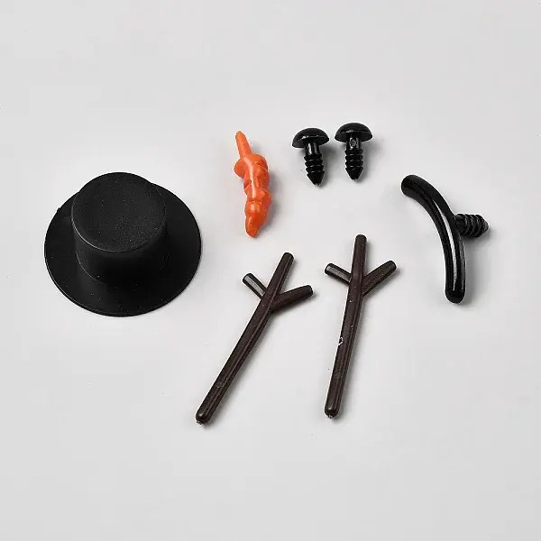 Resin Snowman Hat & Hand & Eye & Mouth & Nose Sets