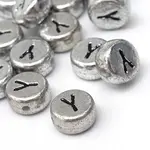 Plated Acrylic Horizontal Hole Letter Beads