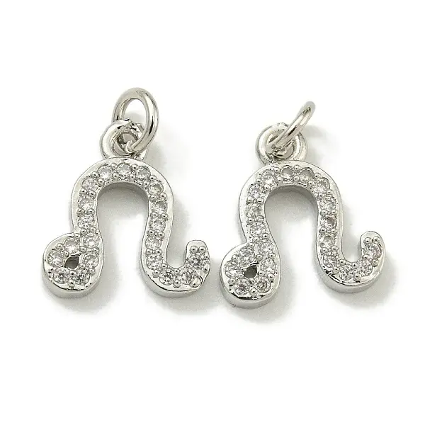 Rack Plating Brass Micro Pave Cubic Zirconia Pendants