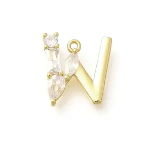 Brass Micro Pave Cubic Zirconia Pendants