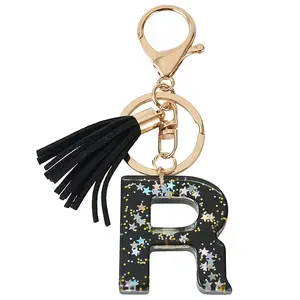 1Pc Resin Letter Keychains