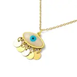 Resin Evil Eye Pendant Necklace