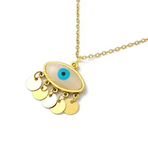 Resin Evil Eye Pendant Necklace