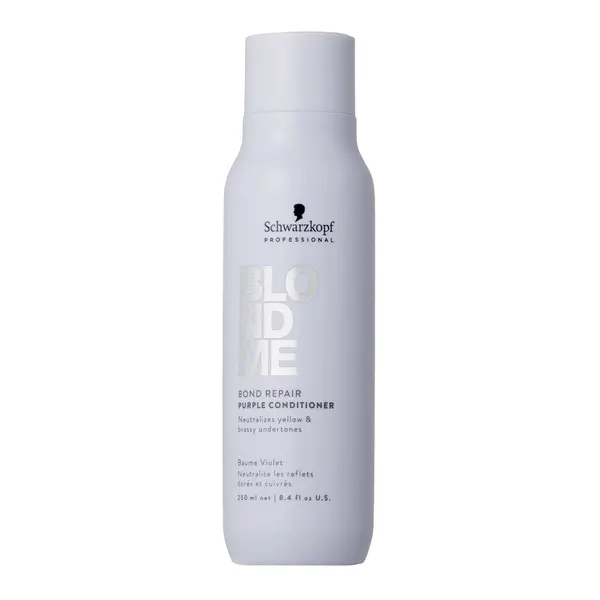 Neutralizační kondicionér pro posílení blond vlasů Schwarzkopf BlondMe Bond Repair Purple Conditioner - 250 ml + dárek zdarma