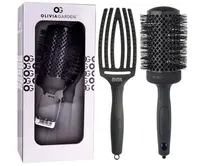 Dárková sada kartáčů na vlasy Olivia Garden Black Label + dárek zdarma