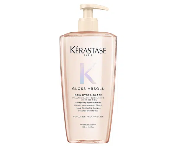 Hydratační a rozjasňující šampon pro vlasy se sklonem ke krepatění Kérastase Gloss Absolu Bain Hydra-Glaze - 500 ml + dárek zdarma