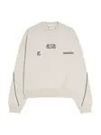 Bershka Mikina 'BOXY INTERLOCK PIPING'  sivá / čierna
