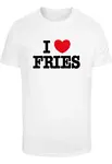 Mister Tee Tričko 'Love Fries'  červená / čierna / biela