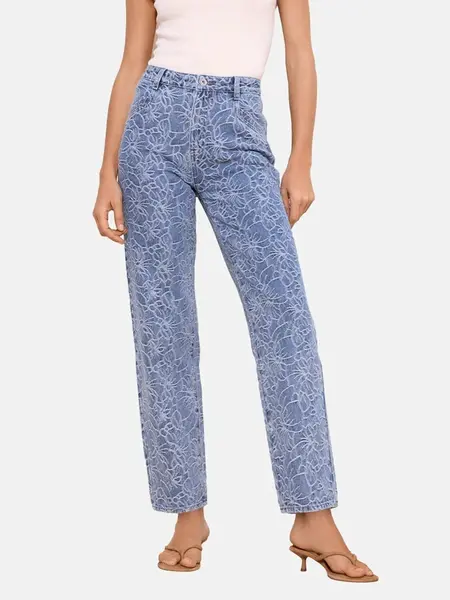 Lipsy Džínsy  modrá denim / biela