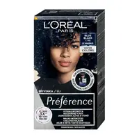 Permanentní barva na vlasy Loréal Préférence 1.102 Blue Black - modročerná - L’Oréal Paris + dárek zdarma