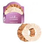 Ozdobné spirálové gumičky Invisibobble Sprunchie Slim Premium Creme De Caramel - 2 ks + dárek zdarma