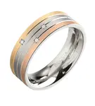 Boccia Titanium Titánový prsteň s briliantmi 0135-02 52 mm