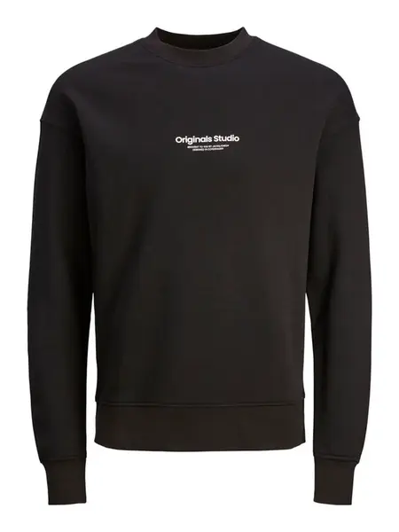 JACK & JONES Mikina 'JORVesterbro'  čierna / biela