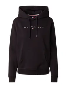 Tommy Jeans Mikina  červená / čierna / biela