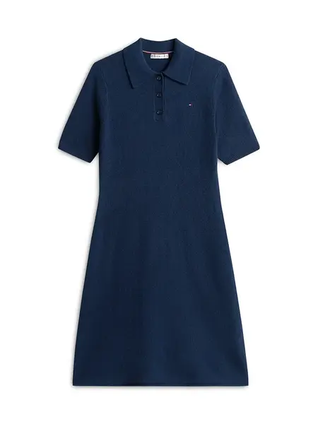 TOMMY HILFIGER Pletené šaty  tmavomodrá