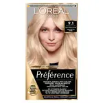 Permanentní barva Loréal Préférence 9.1 velmi světlá popelavá blond - L’Oréal Paris + dárek zdarma