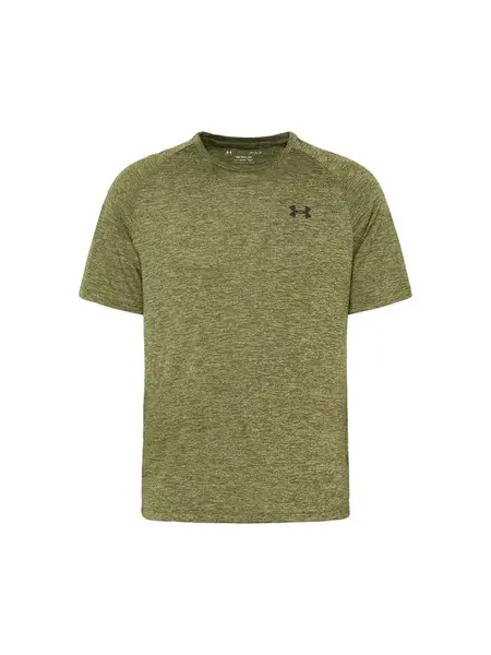 UNDER ARMOUR Funkčné tričko 'Tech 2.0'  zelená melírovaná / čierna