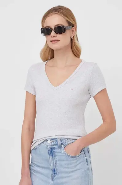 Tommy Jeans tričko dámske bavlnené s elastanom