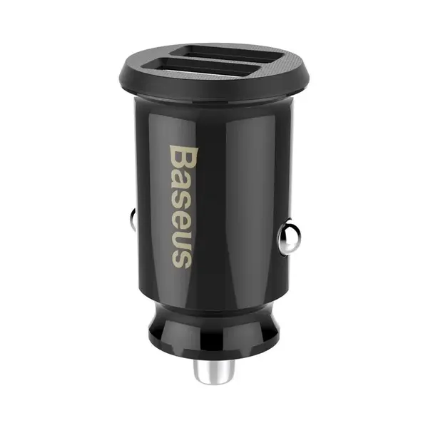 Nabíječka do auta Baseus CCALL-ML01 Grain 15.5W 2x USB, černá