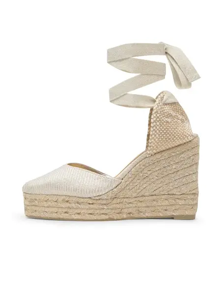 Castañer Espadrilky 'Joyce'  svetlobéžová / biela