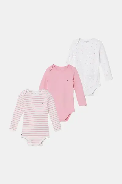 Tommy Hilfiger body kojenecké bavlněné s elastanem 3-pack