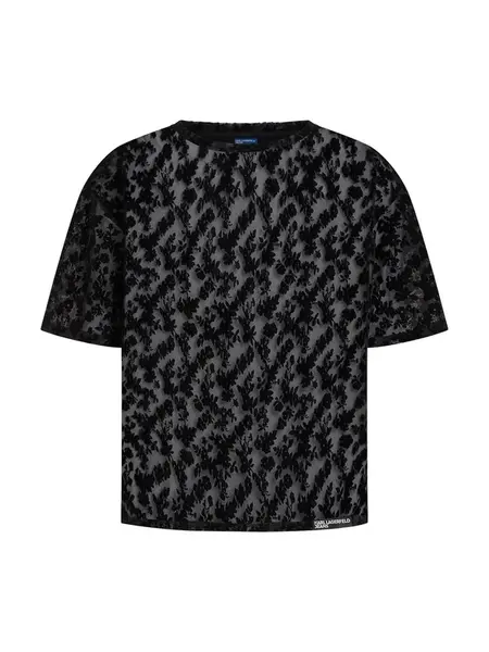 KARL LAGERFELD JEANS Tričko  sivá / čierna