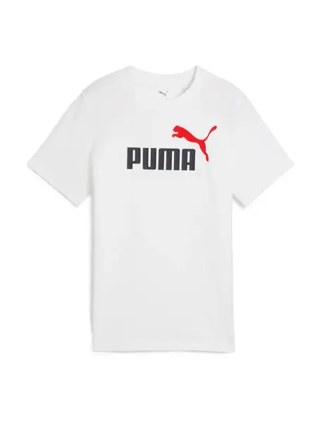 PUMA Tričko 'Essentials No.1'  červená / čierna / biela