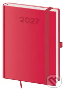 Týdenní diář 2027 B6 Print Pop malinový