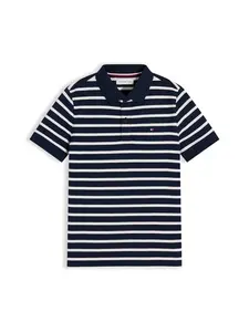 TOMMY HILFIGER Tričko 'Essential'  tmavomodrá / biela