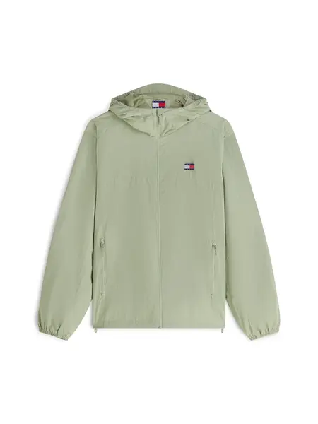 Tommy Jeans Prechodná bunda 'Packable Ripstop Relaxed Hooded'  pastelovo zelená