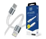 Kabel 3mk Hyper Cable N-SERIES USB-C to Lightning 3m PD 3.0 9V/3A 27W, bílá