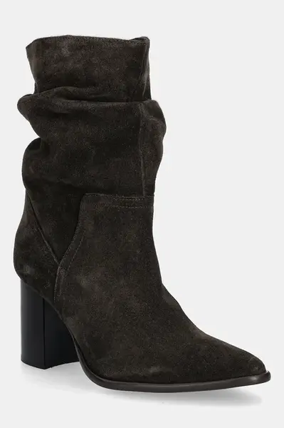 Nízké kozačky Medicine dámské, hnědá barva, na podpatku