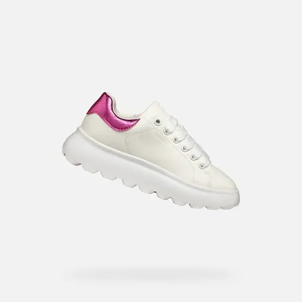 White Girls Geox Puffypop Sneakers - Girls