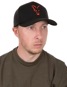 Fox kšiltovka collection baseball cap black orange