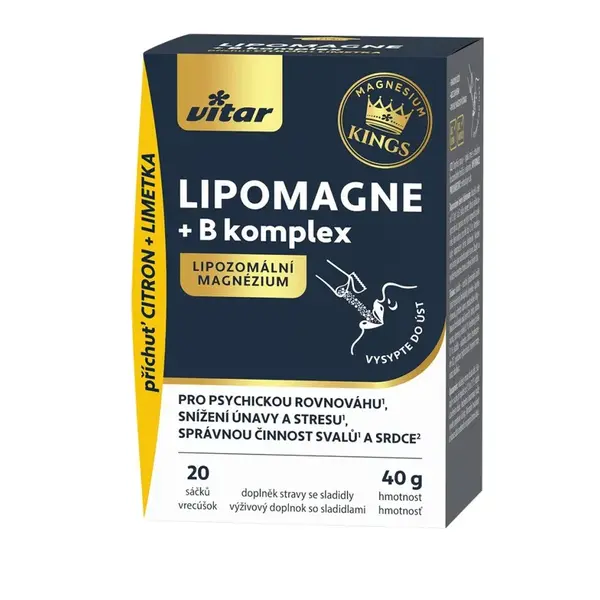 Vitar LIPOMAGNE + B komplex KINGS 20 sáčků