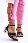 S. BARSKI Čierne Callan Crystals Sued Sandals