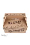 ZOOKSY/RAINBOW SOCKS Ponožky dúhové ponožky jedlá ponožky box hamburger hranolky pivo 5 párov