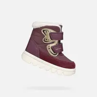Vínová dívčí zimní obuv Geox Willaboo B A - Holky