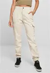 Women's high-waisted cargo pants whitesand