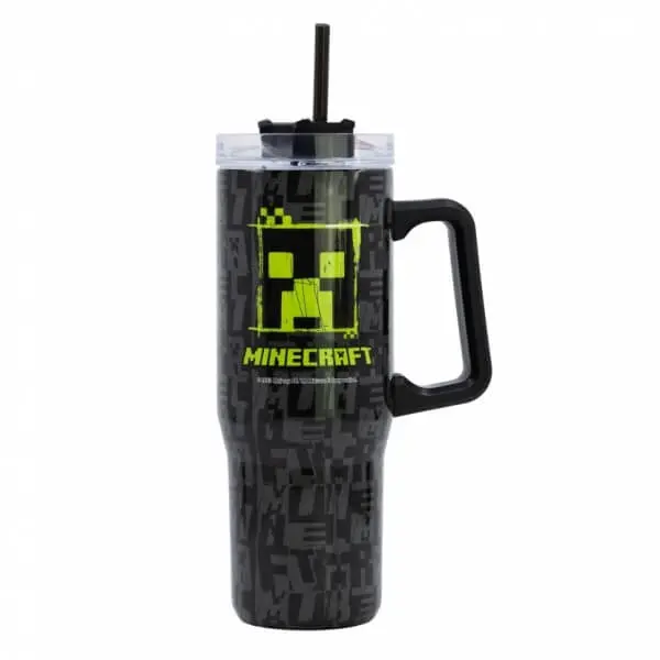 Stainless steel XL termohrnek Minecraft - 940 ml
