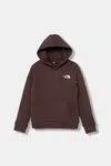 Detská mikina The North Face TEEN SIMPLE DOME HOODIE fialová farba, s kapucňou, s potlačou, NF0A8AXVBQ71