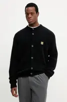 Kardigan s příměsí vlny American Vintage černá barva, MVITO19A